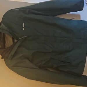 Columbia Green Rain Jacket with Hood